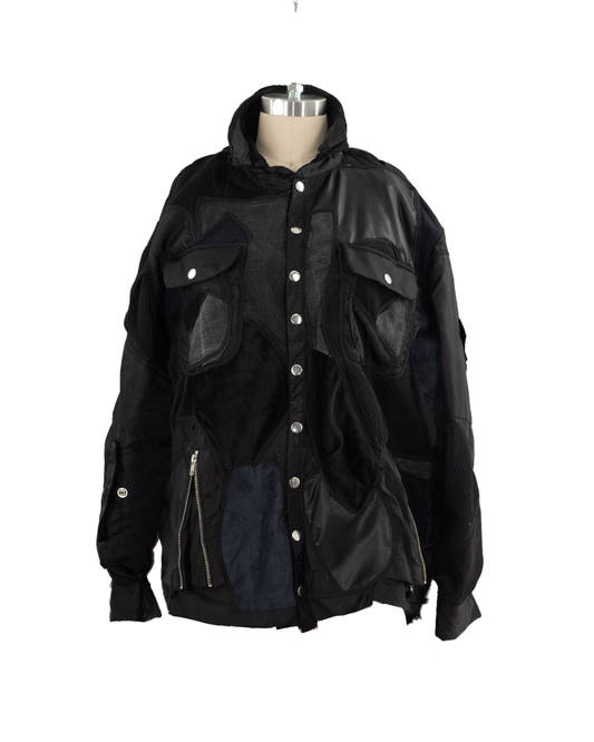 Black Scrap Overshirt