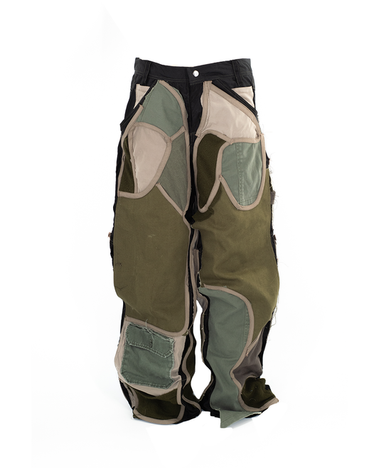 Green Scrap Carpenter Pants